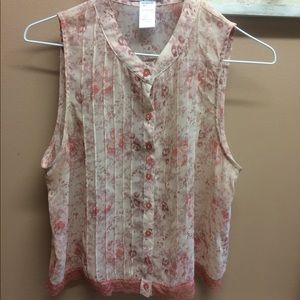 Adorable sheer flowered top